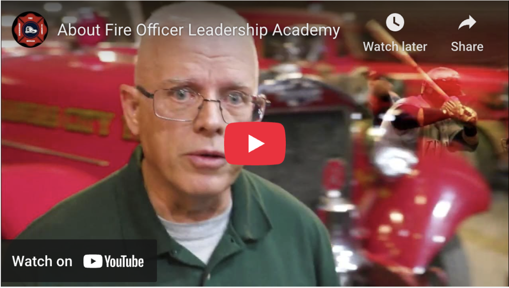 Rick Davis - Fire Officer Leadership Academy Youtube video